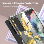 New For Samsung Galaxy Z Fold 3 Case Clear Flower Floral For Women Girls P