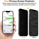 Techo Privacy Screen Protector Compatible With Iphone 13 Mini Tempered Glass Film Edge To Edge Full Coverage Anti Spy Case Friendly 2 Pack 5 4 Inch