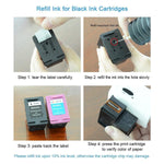 Black Ink Refill Kit 500Ml Universal Dye Bulk Ink For Canon Hp Epsn Brother Inkjet Printers Refillable Cartridge Ciss Cis System 16 9 Oz With Syringe Glove