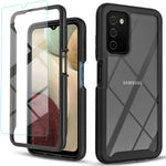 Samsung Galaxy A03S Case Not Fit A03 A02S With Tempered Glass Screen Protector Include Circlemalls 12 Feet Drop Test Shockproof Clear Back Durable Armor Protective Phone Cover Black