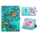Universal Tablet Case For 9 5 10 5 Inch Colorful Wallet Stand Cover For Fire Hd 10 New Ipad 7Th 6Th 5Th Gen Ipad Air Ipad Pro Samsung Galaxy Tab S5E S6 A E 4 Huawei Rca Lg Flying Butterfly