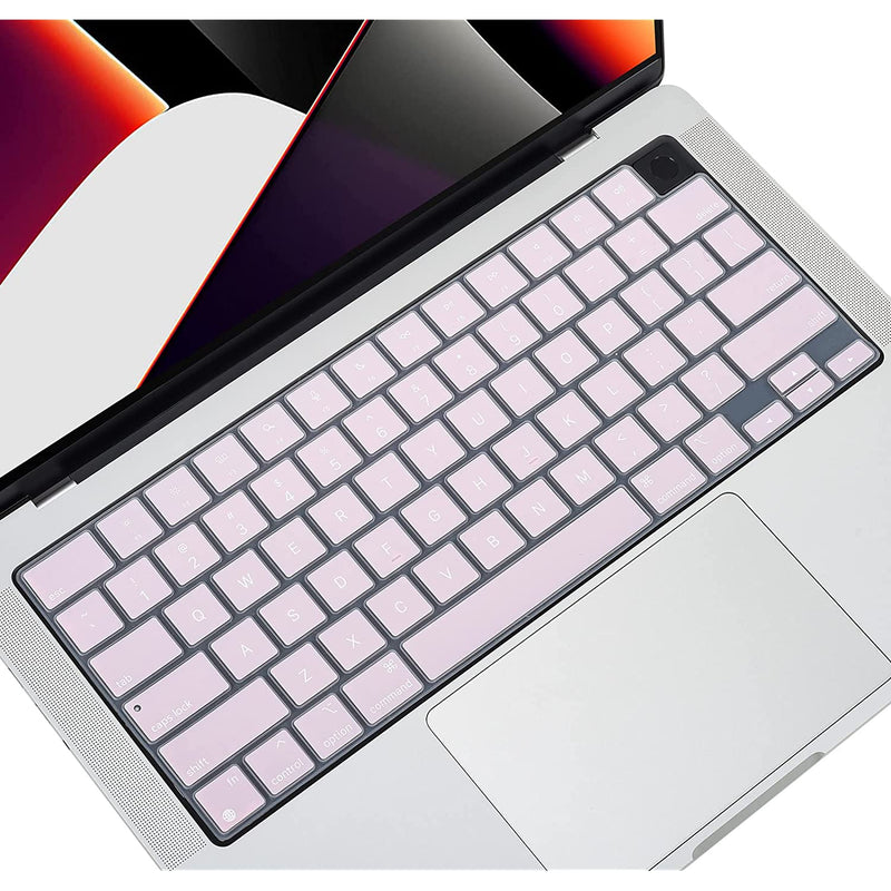 Ultra Thin Silicone Keyboard Cover For 2021 Macbook Pro 16 A2485 Macbook Pro 14 A2442 Release M1 Pro Max Chip Macbook Pro 14 Keyboard Skin Protector Accessories Pink