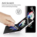 Galaxy Z Fold 3 5G Screen Protector Hd Full Covered Outer Inner Screen Tpu Soft Film Back Cover Flexible Screen Protector 1Set 3Pcs Anti Scratch Bubble Free For Samsung Galaxy Z Fold 3