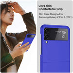 Case For Samsung Galaxy Z Flip 3 5G Slim Matte Hard Premium Pc Material Full Protection Cover Anti Slide Anti Scratch Shockproof Shell For Samsung Galaxy Z Flip 3 5G 2021 6 7 Blue