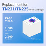 Compatible Toner Cartridge Replacement For Brother Tn221 Tn225 Tn 221 For Hl 3140Cw Hl 3170Cdw Hl 3180 Mfc 9130Cw Mfc 9330Cdw Printerblack Cyan Magenta Yell