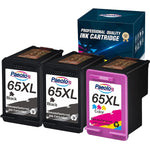 Ink Cartridge Replacement For Hp 65Xl 65 Xl For Officejet 5255 5055 5258 3830 3831 3832 Deskjet 3755 2655 3720 1112 2130 3633 3634 Printers 3 Packs2 Black 1