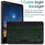 New Galaxy Tab A8 10 5 2022 Backlit Keyboard Casesm X200 X205 X207 7 Color Backlights Detachable Wireless Keyboard Protective Case Cover For Samsung G