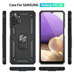 Samsung A32 5G Case Galaxy A32 5G Case Pushimei Military Grade Heavy Duty Protection Phone Case Cover With Hd Screen Protector Magnetic Ring Kickstand For Samsung Galaxy A32 5G Black Military Case