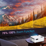 Bluetooth And Wifi Projector 9000L HD 1080P With Zoom & Sleep Timer Support Home Projector