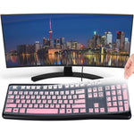 Keyboard Cover Suitable For Logitech K120 And Logitech Mk120 Keyboard Skins Gradient Pink