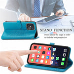 Cotdinfor Compatible With Iphone 13 Pro Max Case Leather Wallet Flip Magnetic Closure Case Shockproof Protective With Card Slots And Stand Phone Case For Iphone 13 Pro Max 6 7 Inch Sd Mandala Blue