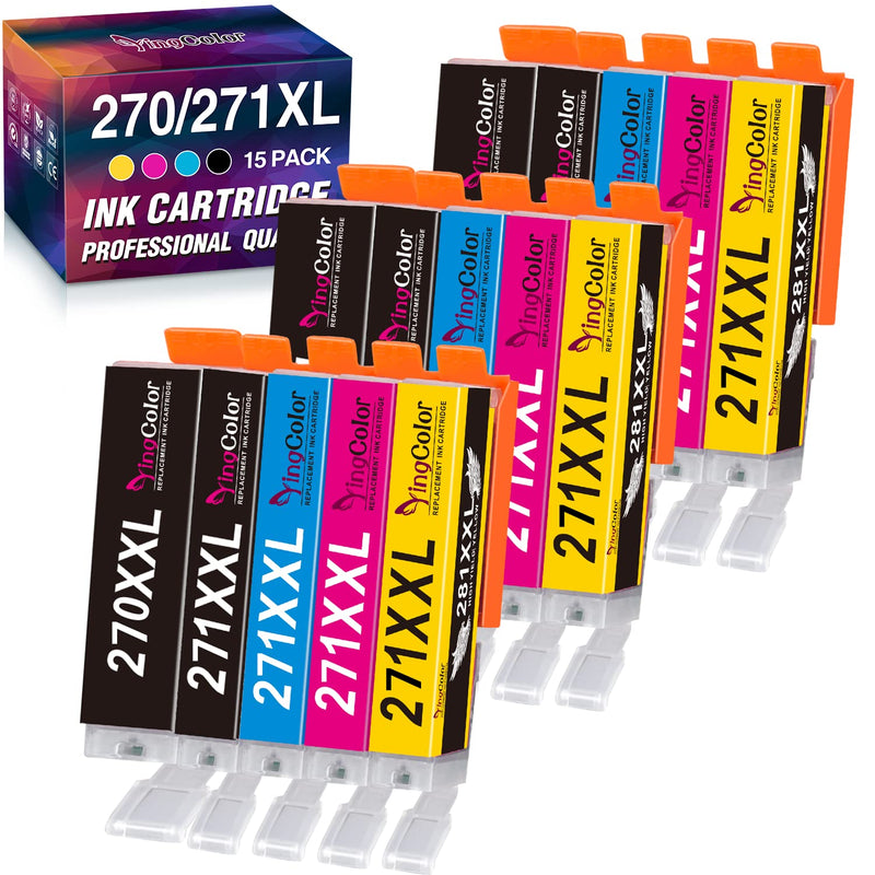 Compatible 270Xl 271Xl Ink Cartridge Replacement For Canon Pgi 270Xl Cli 271Xl Pgi 270 Xl Cli 271 Xl To Used With Ts5020 Mg7720 Ts9020 Mg6821 Ts6020 3Black 3Pg