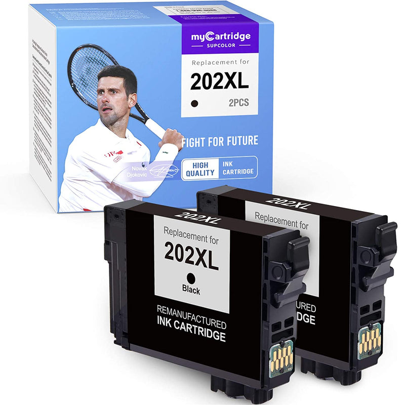 Ink Cartridge Replacement For Epson 202Xl 202 Xl T202Xl T202 Xl To Use With Expression Workforce Wf 2860 Wf2860 Home Xp 5100 Printer 2 Black 2 Pack