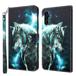 Cotdinfor Compatible With Samsung Galaxy A13 Case Wallet Leather With Card Holder Flip Case Slim Painted Design With Magnetic And Kickstand Phone Case For Samsung Galaxy A13 5G Pu Wolf