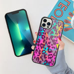 Ook Compatible Iphone 13 Pro Max Case Soft Tpu Hard Pc Cover Colorful Leopard Print Design Anti Scratch Shockproof Anti Slip Slim Case With Screen Protector Tempered Glass Film Iphone 13 Pro Max