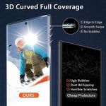2 2Packfor Galaxy S22 Ultra 5G Screen Protector With Camera Lens Protector Hd Tempered Glass Protector Support Fingerprint3D Full Coverage9H Hardnessfree Bubble For Samsung S22 Ultra