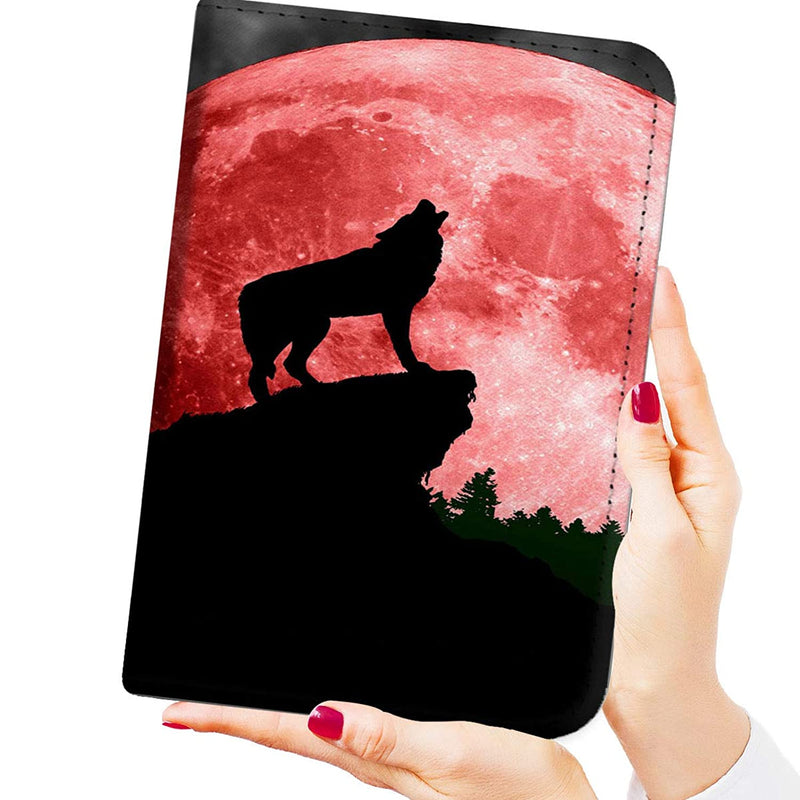 For Ipad 10 2 And 10 5 Inch Fits Ipad 8 Ipad 7 Ipad Air 3 Flip Case Cover A23624 Red Moon Wolf 23624