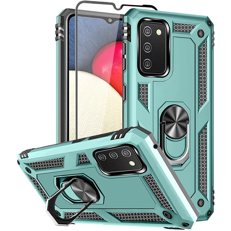New For Samsung A02S Case With Tempered Glass Screen Protector