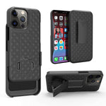 Hidahe Cover Compatible With Iphone13 Pro For Men Combo Shell Holster Slim Shell Case With Built In Kickstand Swivel Belt Clip Holster For Apple Iphone 13 Pro 6 1 Only Black