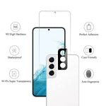 Ailun Glass Screen Protector For Galaxy S22 5G 6 1 Inch Display 3Pack 3Pack Camera Lens Tempered Glass Fingerprint Unlock Compatible 0 25Mm Clear Case Friendly Not For S22 Ultra