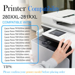 Compatible 280Xxl 281Xxl Ink Replacement For Canon Pgi 280Xxl Cli 281Xxl Ink Cartridges For Pixma Tr7520 Tr8520 Ts6120 Ts6220 Ts8120 Ts8220 Ts9120 Ts9521C Print