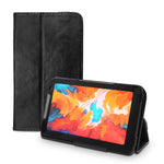 New 7 Inch Tablet Case For 7 Inch Tablet Premium Shock Proof Stand Folio Case Multi Viewing Angles Vintage Leather Case With Elastic Band Black