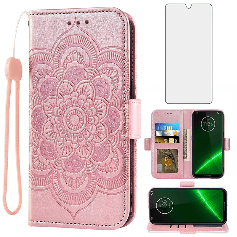 New For Moto G7 G7 Revvlry Plus Wallet Case And Tempered Glas