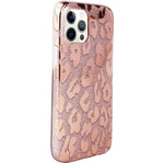 J West Case Compatiable With Iphone 13 Pro Max 6 7 Inch Shiny Glitter Animal Leopard Print Pattern Exotic Pink Cheetah Design Soft Tpu Slim Fit Protective Phone Case For Women Girls Rose Gold