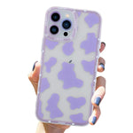Ziye Cow Print Iphone 13 Pro Max Case Purple Cow Print Protective Phone Case With Full Body Soft Tpu Camera Protection Anti Scratch Cover For Iphone 13 Pro Max 6 7 Inch