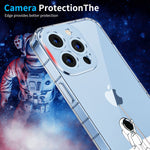 Facweek Compatible With Iphone 13 Pro Max Case Clear Cute Space Astronaut Yellowing Resistant Tpu Cases And Covers All Round Camera Protection Drop Resistant Airbags Bumper 6 7 Inch Clear Moon