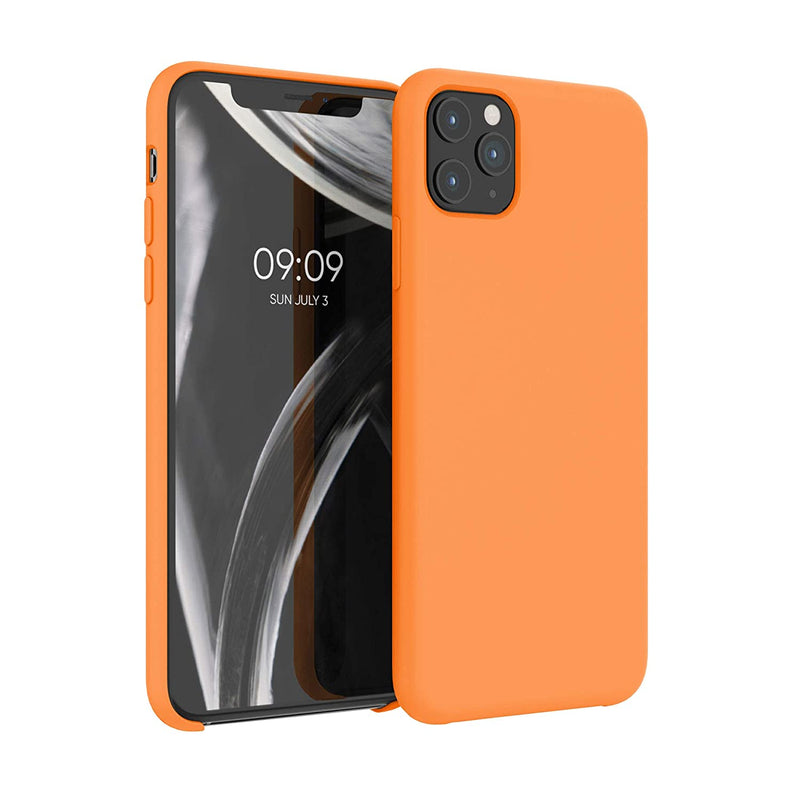 Kwmobile Tpu Silicone Case Compatible With Apple Iphone 11 Pro Max Case Slim Phone Cover With Soft Finish Cosmic Orange