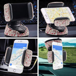Bling Rhinestone Car Phone Holder Windshield Dashboard Mount 360 Adjustable Phone Holder Gps Holder Fit For Iphone 5 6S 7 8S 9 10 Se Xs Xr S20 Silver Pink Mix