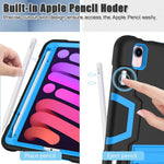 New Case For Ipad Mini 6 2021 Ipad Mini 6Th Genertation Case Full Body Hybrid Drop Protection Cover With Stand And Pencil Holder For Ipad Mini 6 1 Blac