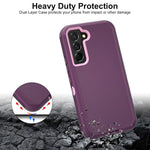 Galaxy S22 Plus Case Jelanry Samsung S22 Plus Case Heavy Duty Shockproof Dual Layer Drop Protection Tough Hybrid Bumper Rugged Rubber Matte Cover Defend Armor Phone Case For Samsung S22 Plus Purple