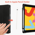 New Case For Ipad 9Th Generation 2021 8Th Gen 2020 7Th Gen 2019 Slim Trifold Stand Smart Cover With Pencil Holder Auto Wake Sleep Tablet Leather Foli