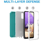 Conwoe For A32 5G Case Samsung A32 5G Case Heavy Duty Protectionscratch Resistant Dropproof Shockproof Protective Cover Compatible With Galaxy A32 5G 6 5 Inch 2021 Teal White