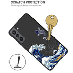 Entaifeng For Samsung Galaxy S21 Fe Case Scratch Resistant Grippy Soft Tpu Rubber Full Body Protective Phone Cover For Galaxy S21 Fe Sea Wave