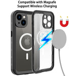 Iphone 13 Magnetic Case Waterproof Shockproof Compatible With Magsafe Mag Safe Magnet Iphone 13 Waterproof Case Support Wireless Charging With Built In Screen Protector Clear