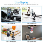 Super Adsorption Phone Holder Multifunctional Car Phone Stand Upgrade 2 In 1 Car Universal Suction Cup Phone Holder For Car Dashboard Windshield Mount For Iphone 13 12 Pro Pro Max Xs Xr Black
