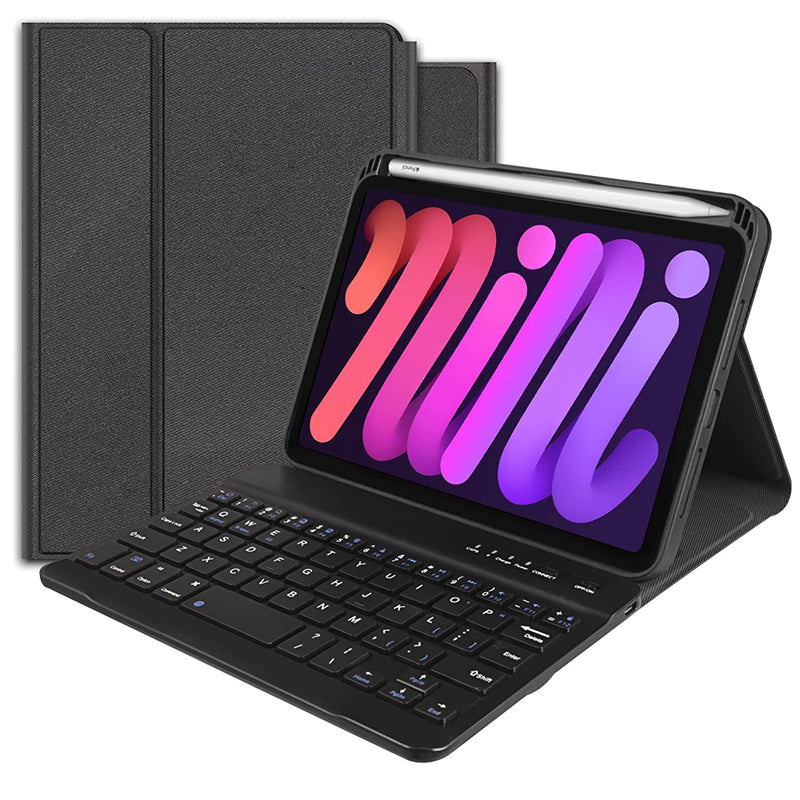 New Keyboard Case For Ipad Mini 6 2021 8 3 Inch Wireless Detachable Waterproof Magnetic Smart Tablet Clavier With Slim Leather Folio Protective Cover Bl