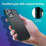 Jifvik Compatible With Iphone 13 Pro Max Case Metal Button Silky Touch Translucent Matte Hard Pc Back Soft Tpu Airbag Shockproof Protective Phone Case For Iphone 13 Pro Max 6 7 Army Green