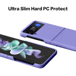 Daluz Design For Galaxy Z Flip 3 5G Case Matte Ultra Slim Hard Pc With Flexible Tpu Hinge Protection Heavy Duty Shockproof Case Compatible With Samsung Galaxy Z Flip 3 5G 2021 Purple