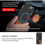 Fm Hgq Magnetic Wooden Case For Iphone 13 Pro Max Cases Crafted With Genuine Walnut Wood Nylon Fabric Built In Metal Ring Compatible With Magnetic Wireless Charger Walnut Nylon Fabric