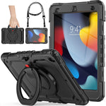 New Ipad 9Th 8Th 7Th Generation 10 2 Drop Proof Screen Protector Case With 360 Rotating 180 Folding Ring Pencil Holder Carrying Strap Case For Ipad 9