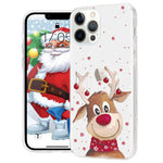 Wirvyuer Christmas Case For Iphone 13 Pro Max Xmas Cute 3D Cartoon Elk Design Soft Silicone Tpu Slim Shockproof Protective Clear Case For Girls Children Women Gifts For Iphone 13 Pro Max Elk