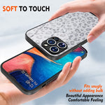 Compatible With Iphone 13 Pro Max Case Gray Leopard Cheetah For Girls Women Soft Silicone Tpu Shockproof Full Body Protection Cover For Iphone 13 Pro Max