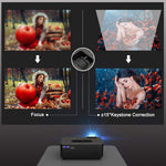 Mini Bluetooth And Wifi Portable Lcd Projector 7500L 240" Display With 1080P Supported