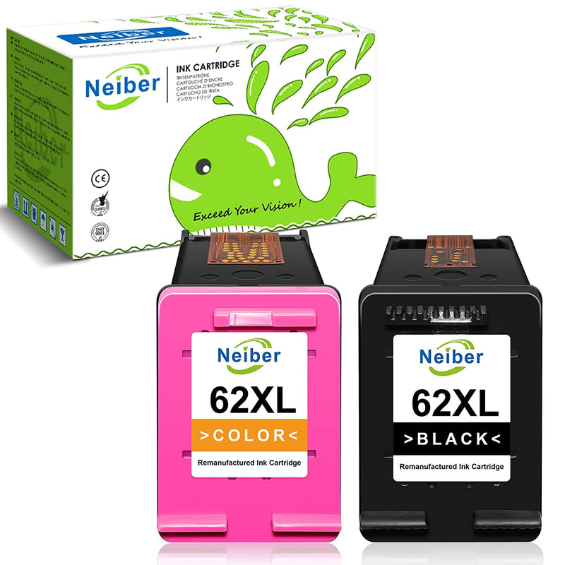 Ink Cartridge Replacement For Hp 62Xl 62 Xl 1 Black 1 Color Fit With Envy 5540 7640 5660 5640 5661 5642 5544 5640 5663 5542 5549 Officejet 5745 5740 250 5746