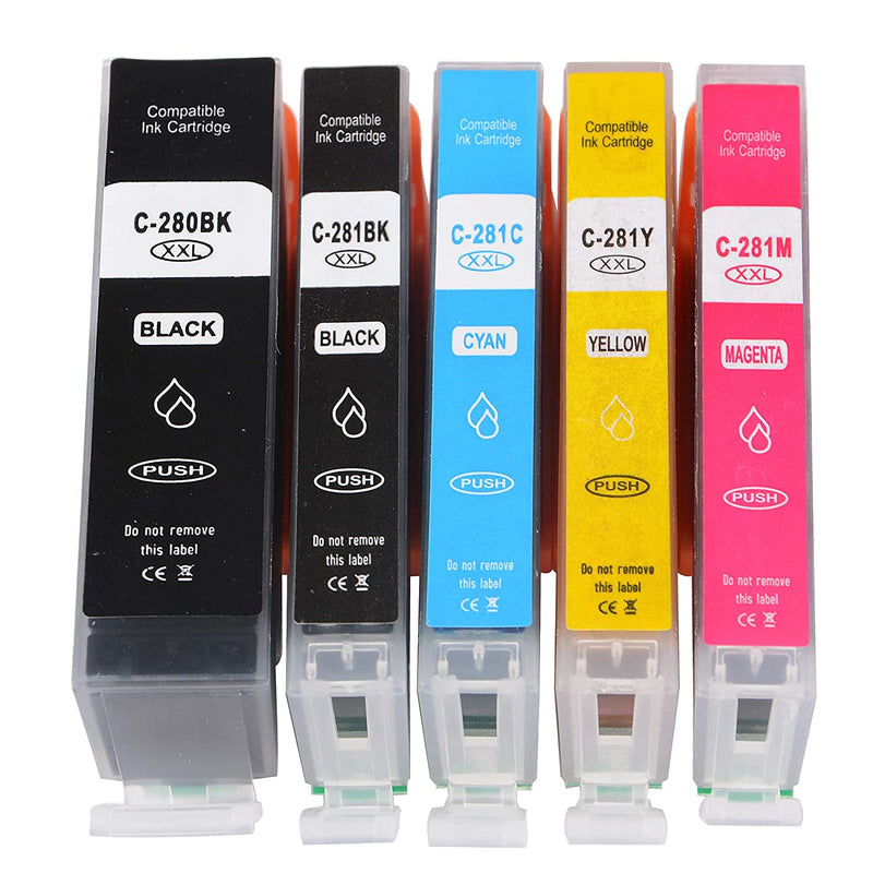 Vineontec Compatible Ink Cartridge Replacement For Canon Pgi 280Xxl Cli 281Xxl Compatible With Pixma Tr7520 Tr8520 Ts6120 Ts6220 Ts8120 Ts8220 Ts9120 Ts9520 Ts6