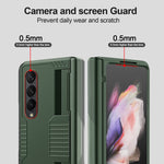 Eacho Samsung Galaxy Z Fold 3 Case Z Fold 3 Case With Hinge Protection Ultra Thin Pc Silicone 360 Degree All Inclusive Hinge Folding Armor Cover Bumper Cases For Galaxy Z Fold 3 5G 2021 Green